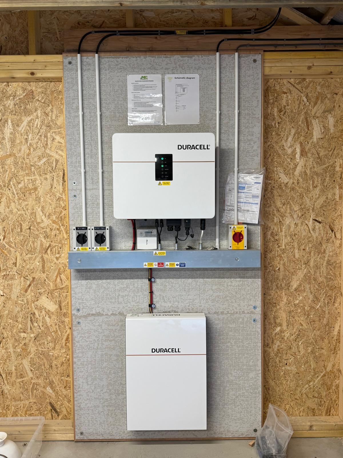 Duracell battery storage system installation
