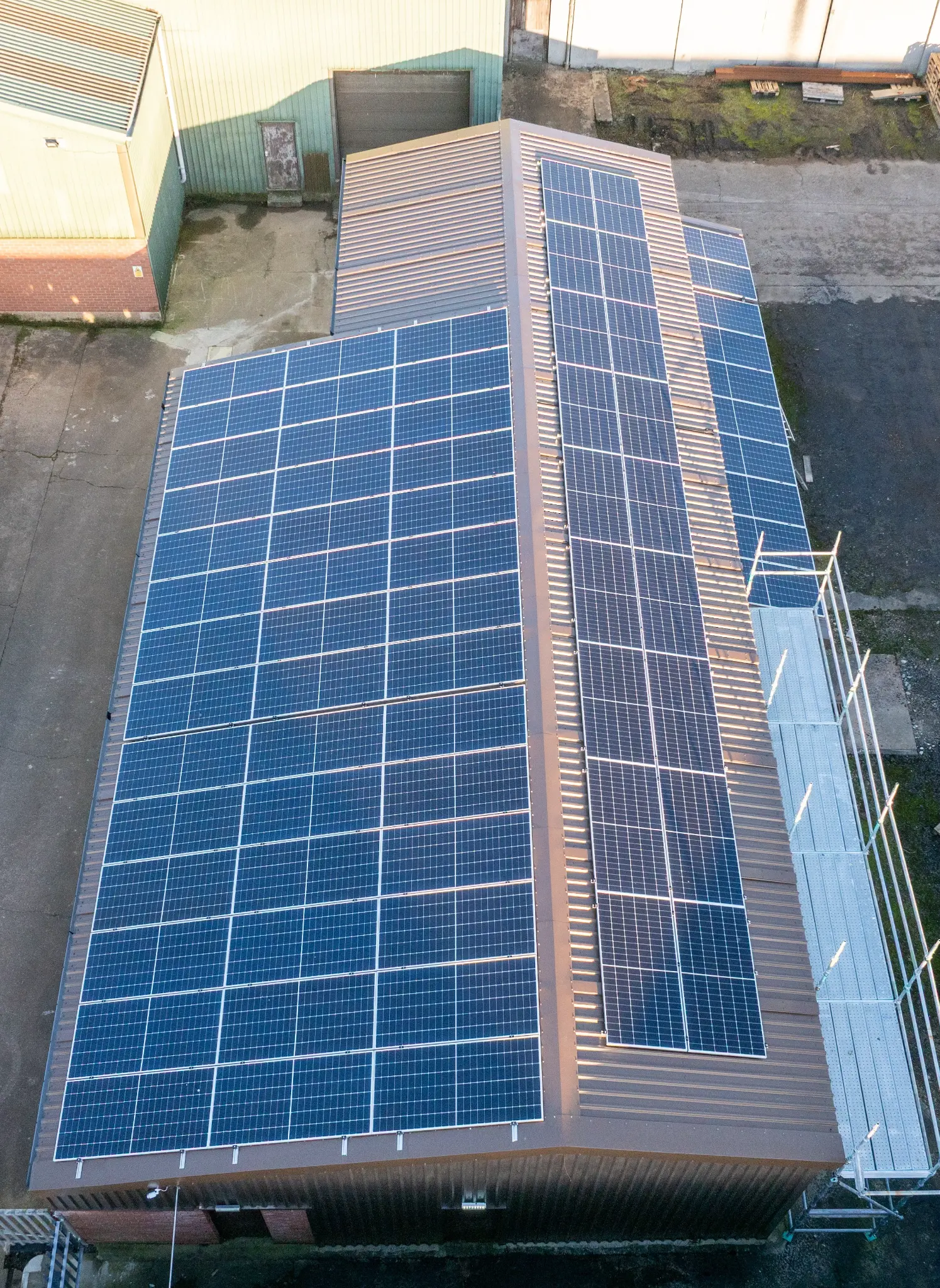 Precision Machining Services solar installation - rooftop view